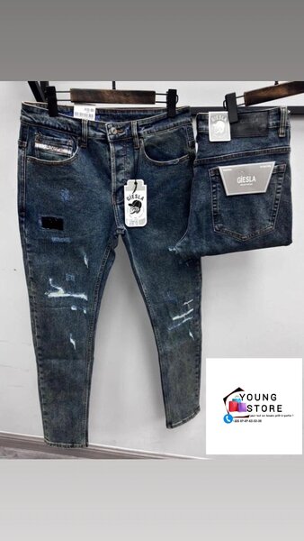 Jean slim délavé homme