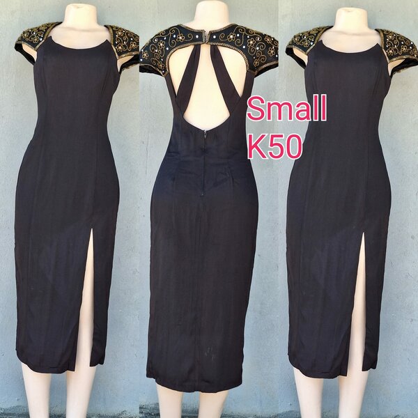 Beautiful and high-quality women's dress made of salaula black