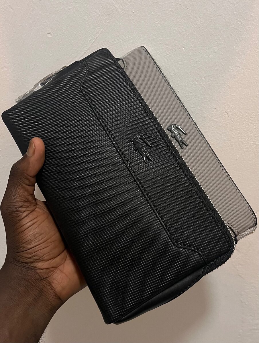 Lacoste Mens leather pouch