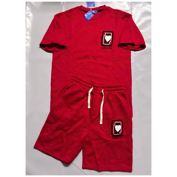 AMIRI Ensemble t-shirt et short rouge
