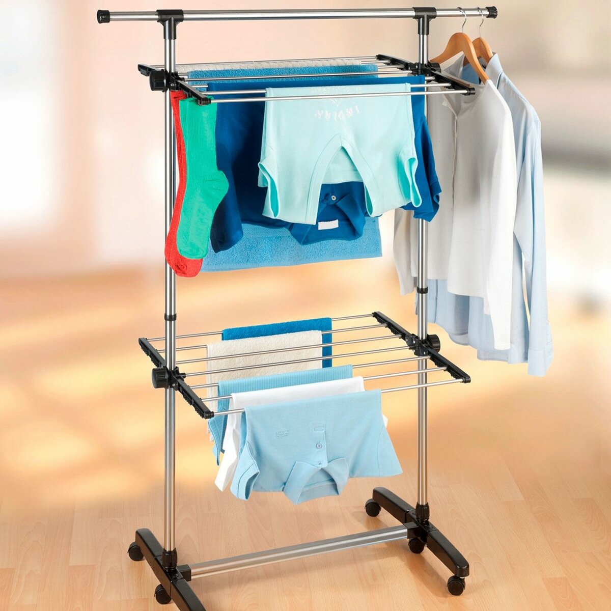 Séchoir à linge pliable robuste