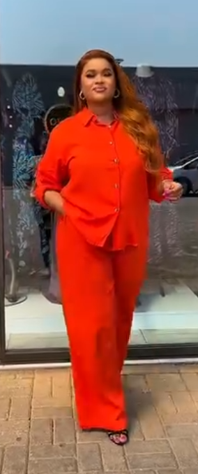 Women's Orange Shirt and pants Set