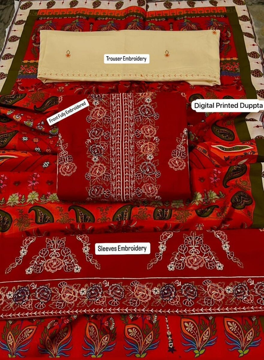 Printed lawn suit