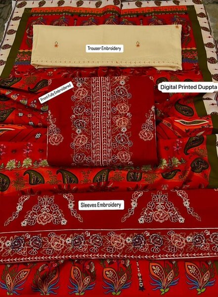 Printed lawn suit