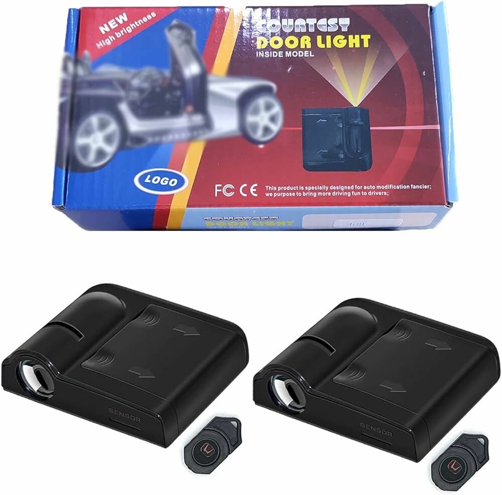 Car door emblem lights