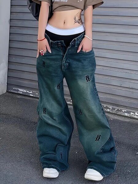 Jeans larges rétro style