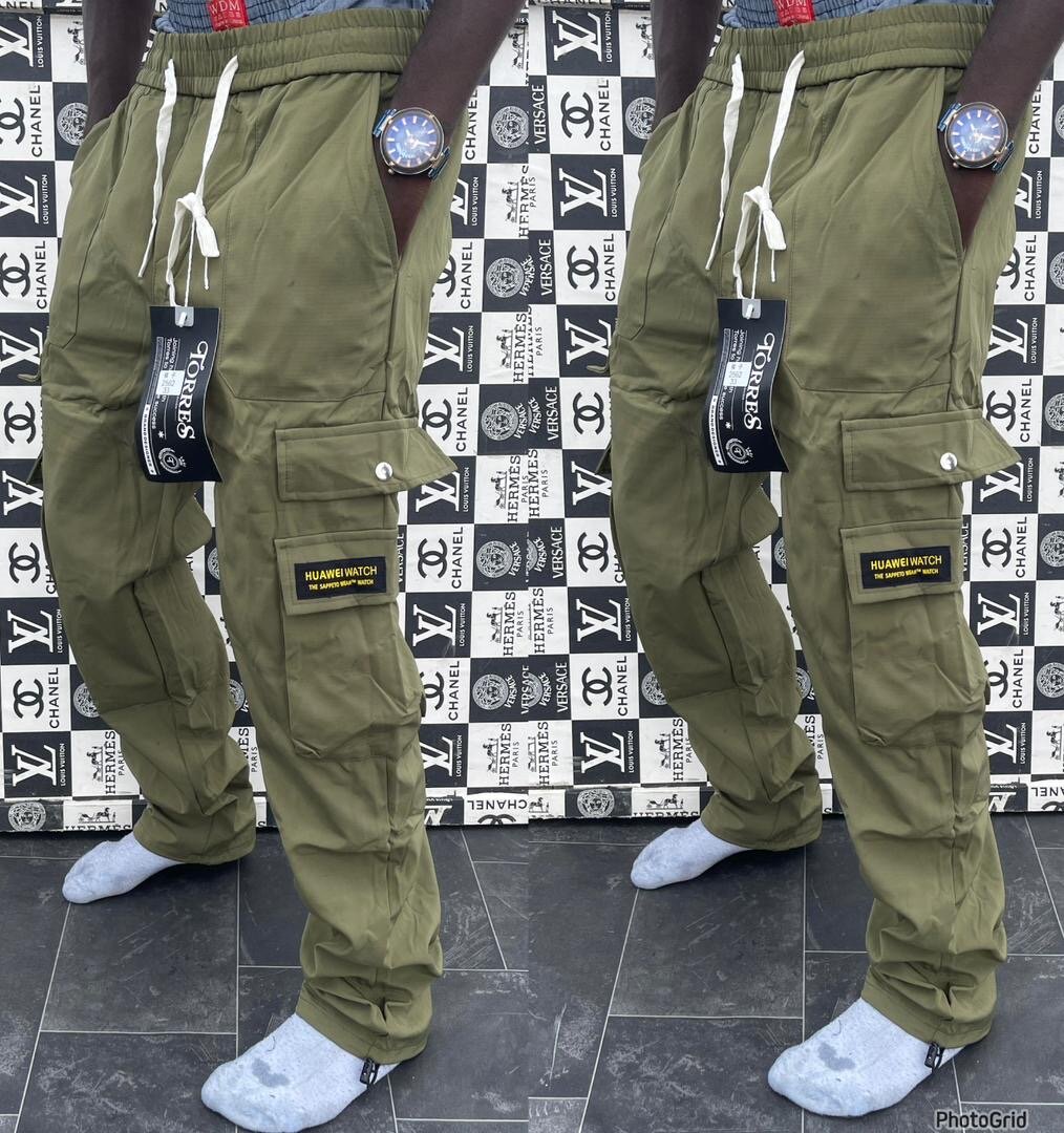 Pantalon cargo vert homme