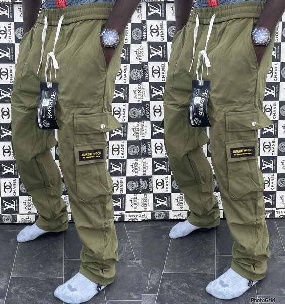 Pantalon cargo vert homme