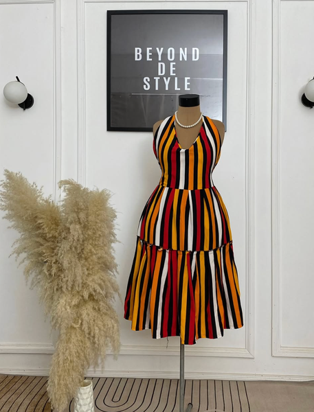 LOVELY HALTER NECK DRESS