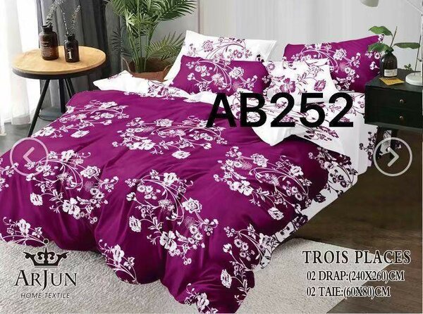 Parure de lit florale violette