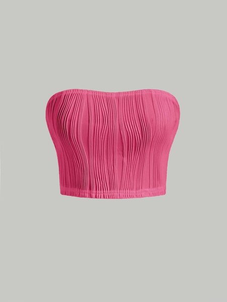 Élégant Top Bandeau Plissé