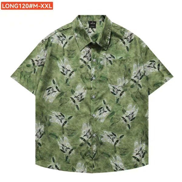 Chemise hawaïenne verte