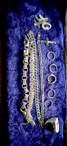 Silver plated 34 gram chain