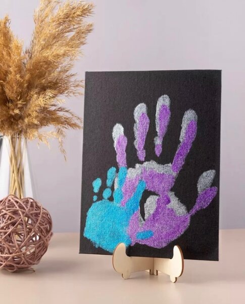 холст отпечатки рук новый