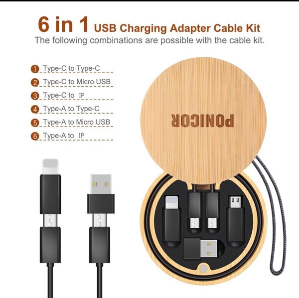 Kit de Câbles USB 6 en 1 Compact