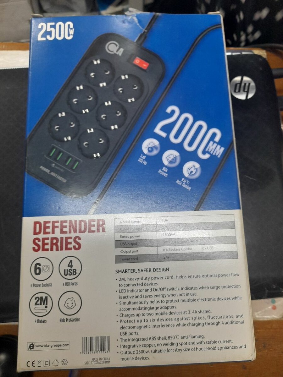 Multiprise de  Prise 6 ola  us