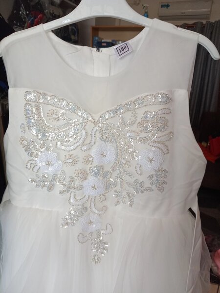 Beaded sequin white dress (big