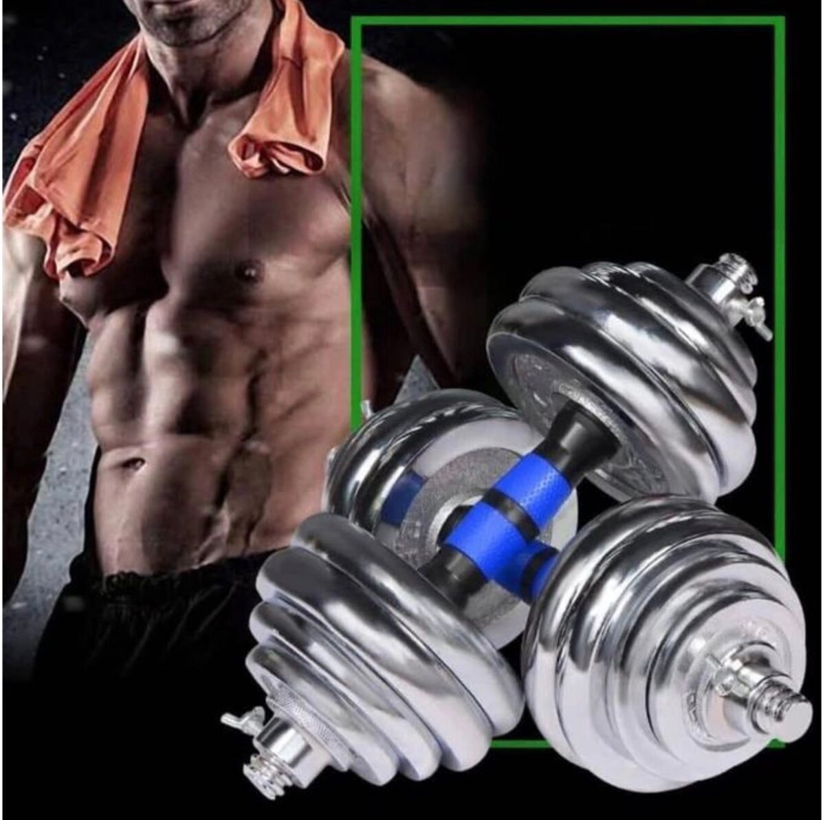 Haltère réglable chromé 20kg