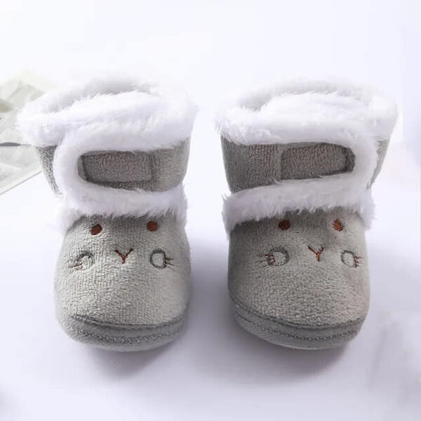 Insulated booties in grey