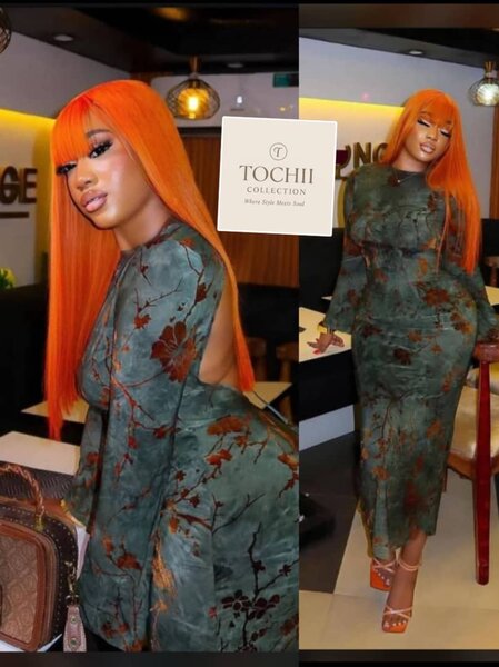 Robe longue verte fleurie