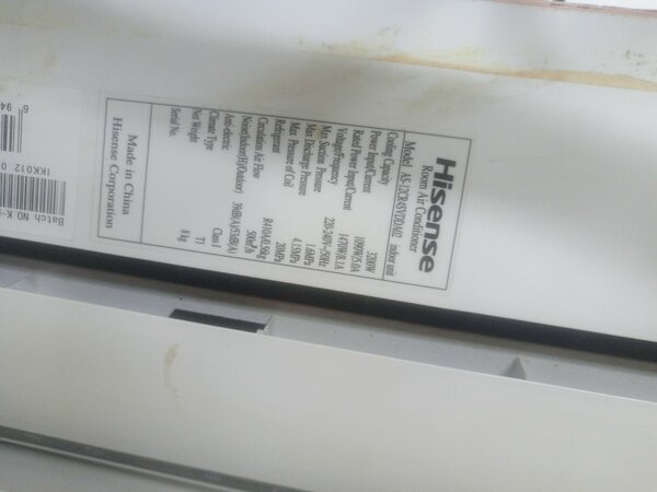 Split 1,5 chevaux HISENNSE