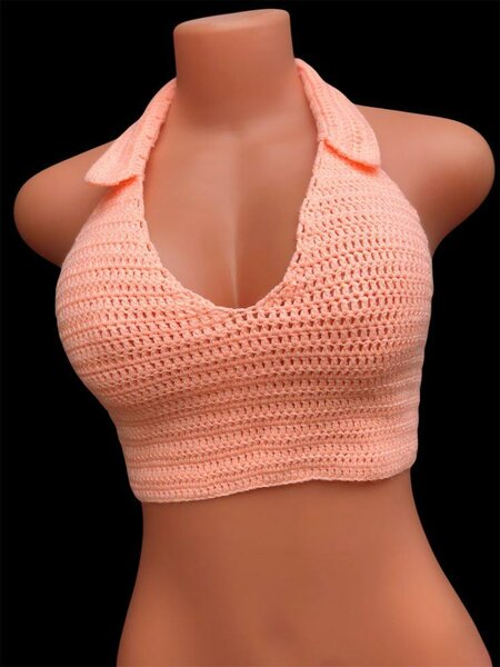 Top crochet été femme