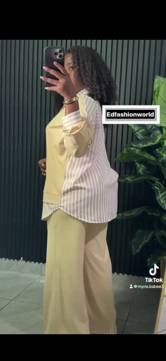 Ensemble décontracté à rayures