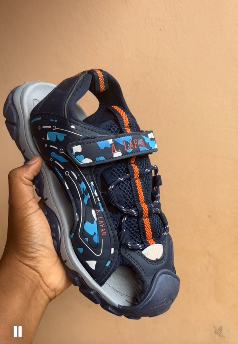Sandales sport garçon bleu