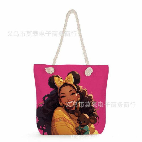 Head Ribbon Girl Maxi Tote Bag