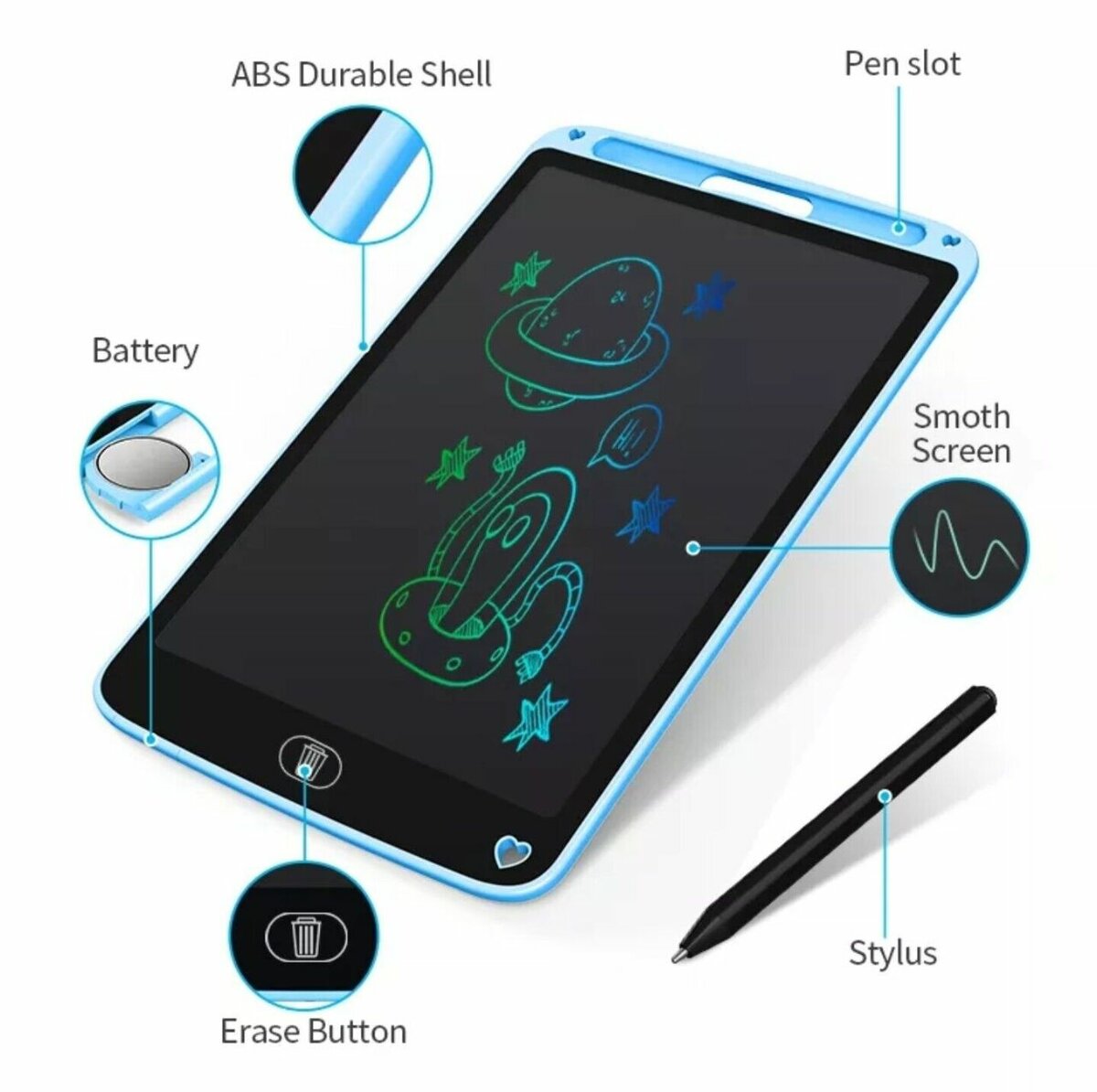6.5" & 8.5" Colorful LCD Writing Tablets for Kids