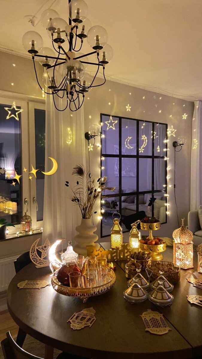 Гирлянда Звезды и Луна