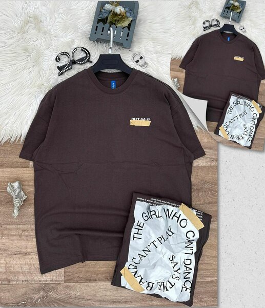 T-shirt marron casual