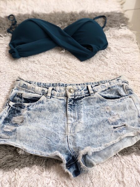 Set de maillots et shorts en jean