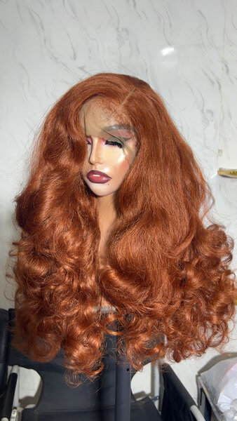 Perruque Bouclée Rouille