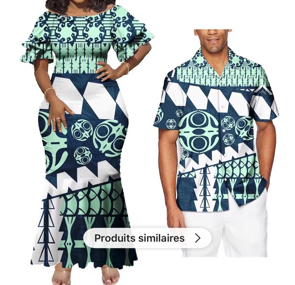 Tenues Assorties Couple Afro