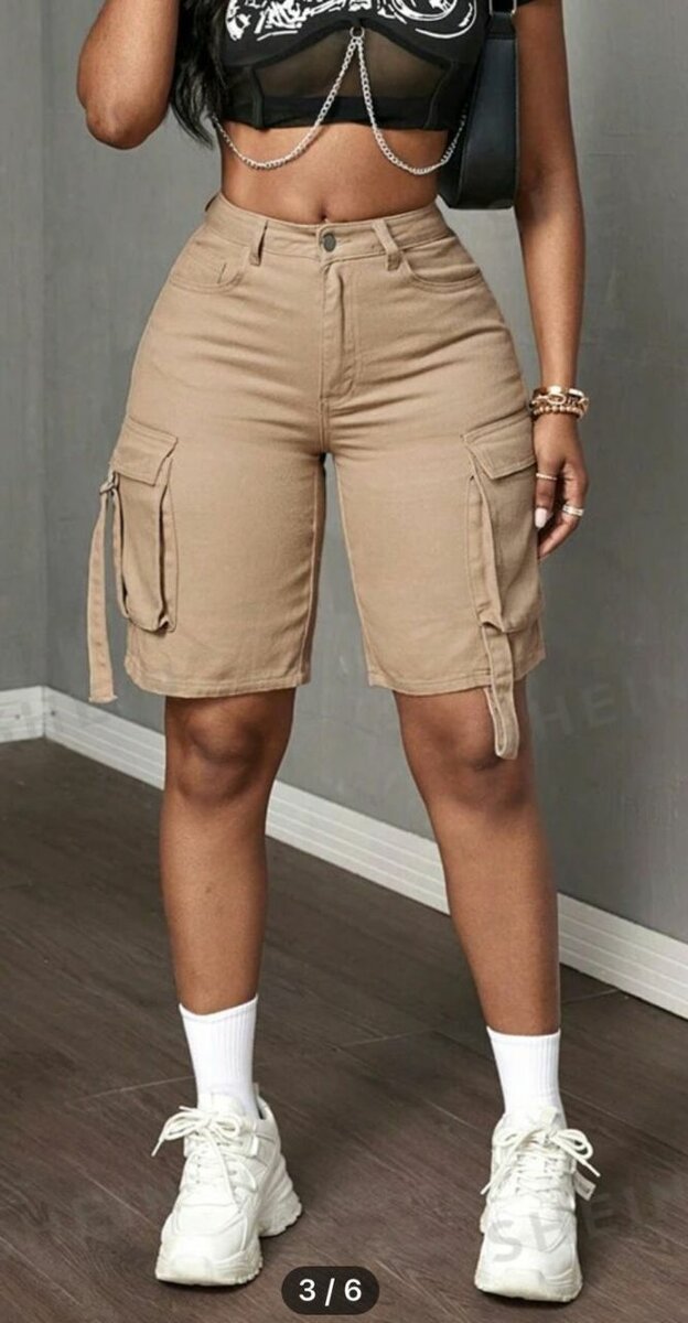 Bermuda cargo femme chic