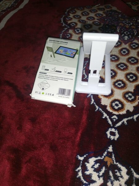 Foldrable Mobile & tablet desktop stand _ Adjustable & Porta