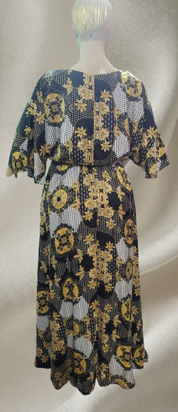 Robe longue élégante fleurie