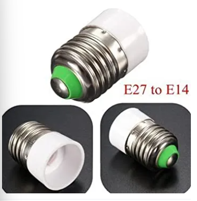 Pack of 6 Pcs E27 to E14 Lamp Socket Converter Holder for LED Convert Large Screw to Small Screw holder