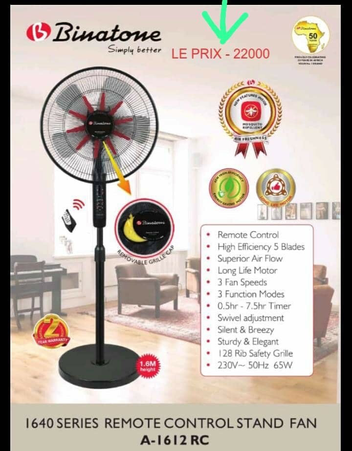 VENTILATEUR BINATONE 16 POUCES