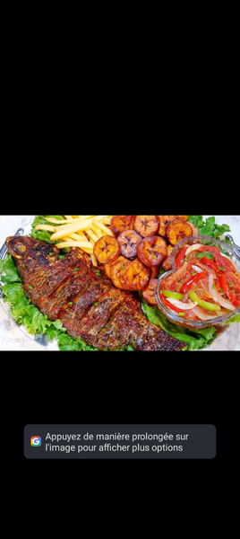 Poisson grillé avec du frite