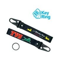 1-PC Motorcycle Collectable Strap Embroidery Keyring Keychain For Honda Yamaha Suzuki Ducati BMW Aprilia Kawasaki Benelli Harley Davidson TVS Apache Key Ring Chain