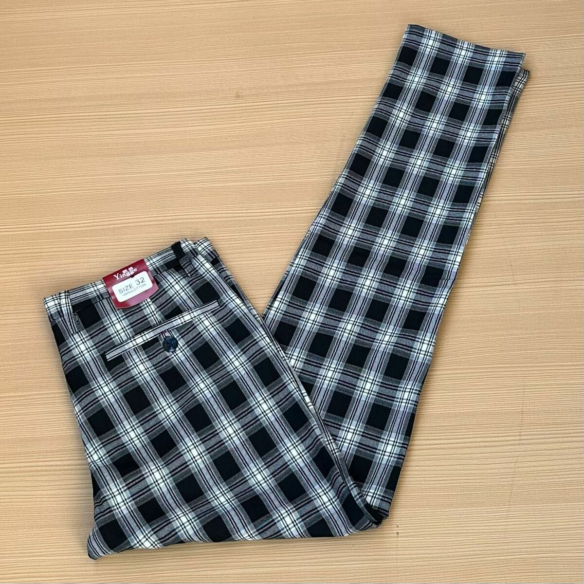 Checked trousers