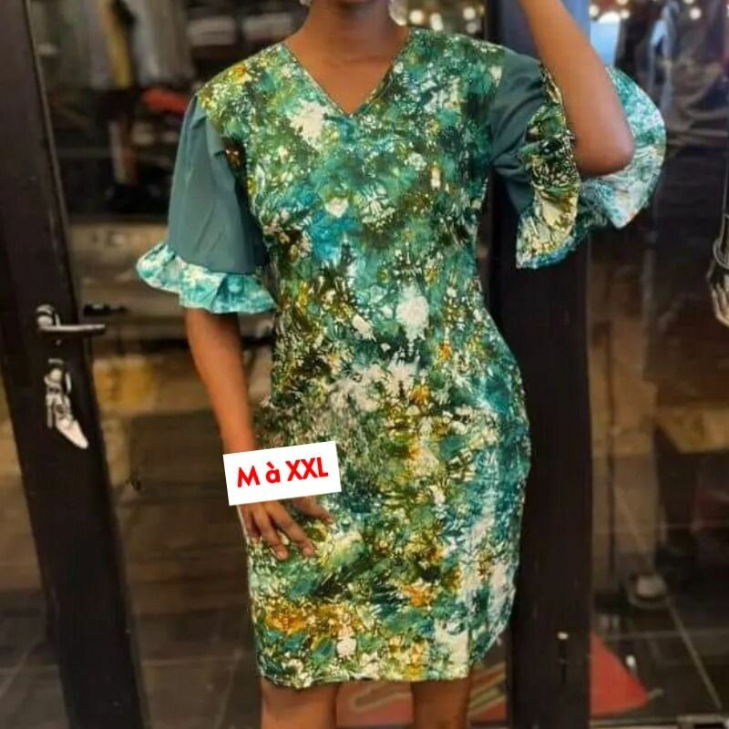 Robe Indigo manche courte