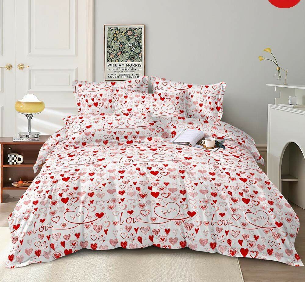 Parure de lit motifs romantiques