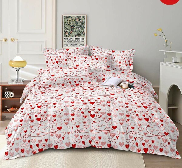 Parure de lit motifs romantiques