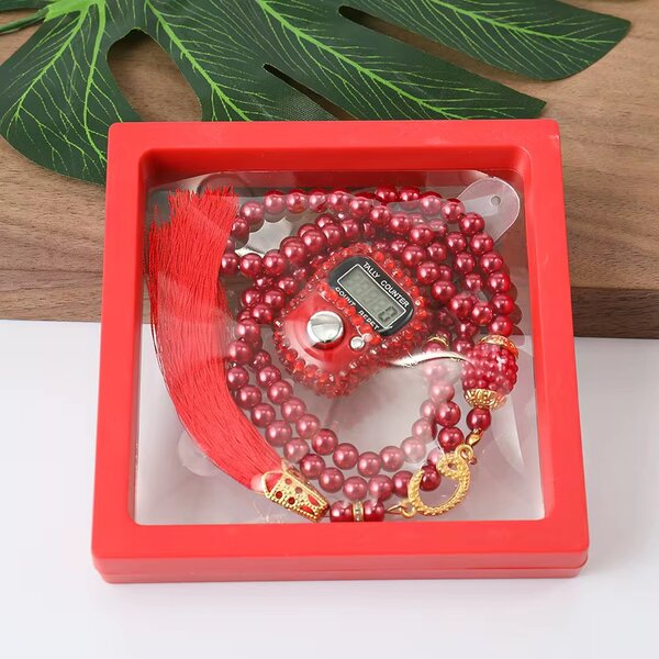 Chapelet de prière rouge digital