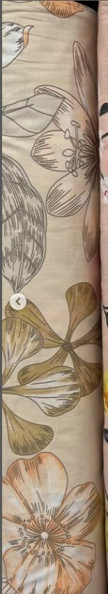 Рулон красивой узорчатой ткани Ранфорс