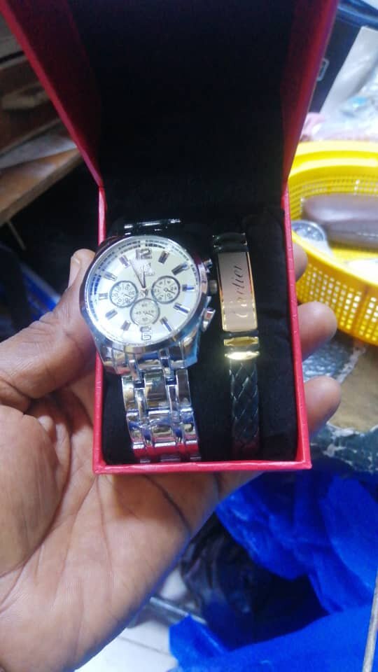 Montre et bracelet élégants pour hommes