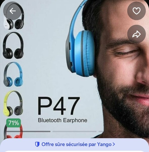 Casque Bluetooth  P47